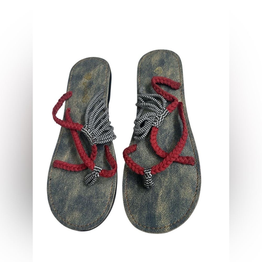 Elegant Red and Black Women's Sandals